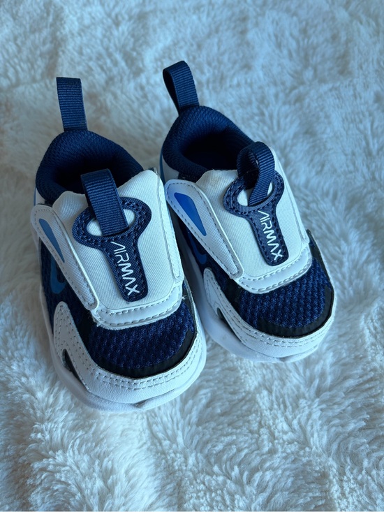 Nike Other - Nike Air Max Kids Navy, White & Blue Slip-On Sneakers